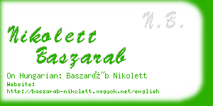 nikolett baszarab business card